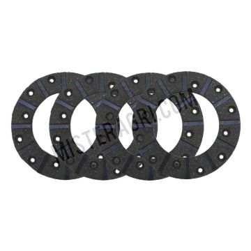 Remvoering - voor voetrem, Ø: 142 mm, 4 stuks, met klinknagels