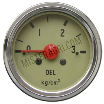 Oliedrukmanometer - mechanisch, inbouwmaat: 60 mm, 0 - 3 bar