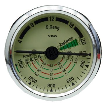 Tractormeter - 80 mm inbouwmaat, 20 km/h