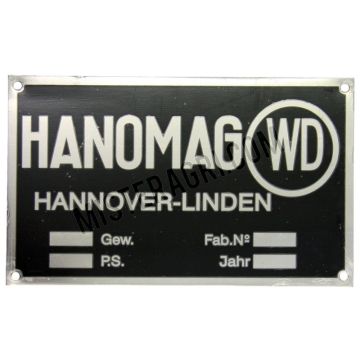 Typeplaatje - Hanomag WD