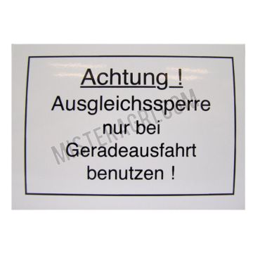 Achtung! Ausgleichssperre - wit