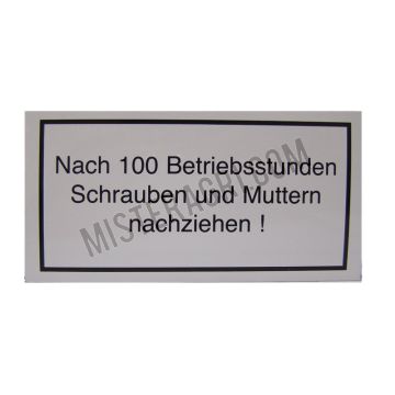Nach 100 Betriebsstunden... - weiß