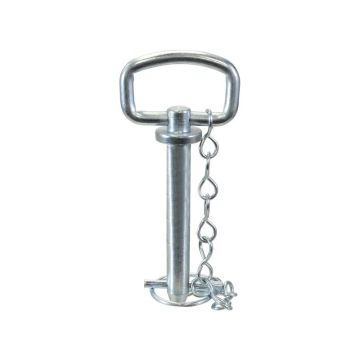 Goupille d'attelage avec chaîne et goupille de verrouillage, goupille Ø16mm, longueur utile : 98mm.