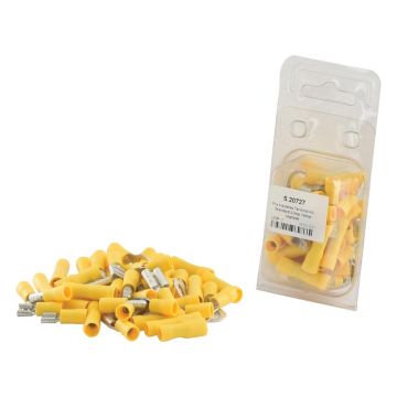 Assortiment Kabelschoenen, enkele trekontlasting, Geel (Agripak 50 stuks)