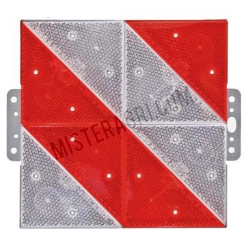 Waarschuwingsbord - rechtswijzend