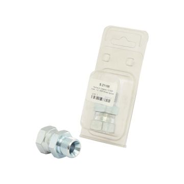 Hydraulisch verloopstuk 1/2'' BSP Man x 1/2'' BSP Wartelmoer, vrouwelijk (Agripak 1 stk.)