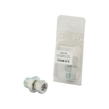 Hydraulisch verloopstuk 1/2'' BSP Man x 3/8'' BSP Wartelmoer, vrouwelijk (Agripak 1 stk.)