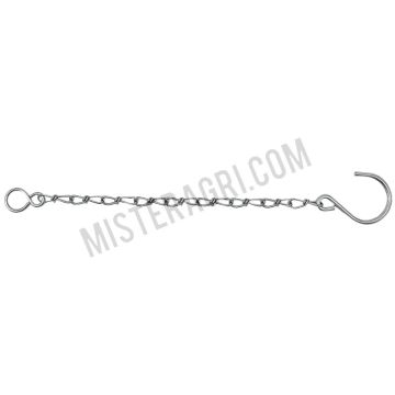 Veiligheidsketting - metaal, verzinkt, met oog