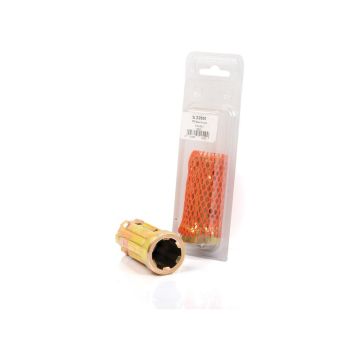 Aftakas Verlengstuk met spiebanen - Spiebaan inwendig 1 1/8'' - 6 x Spiebaan uitwendig 1 3/8'' - 6 met Borgpen.