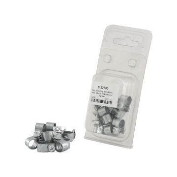 Miniklemme, Minimum Ø6mm, Maximum Ø8mm, 10 Stück Agripak.