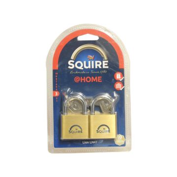 Squire Solid Brass Lion Range Padlock - Brons, Body width: 39.5mm (Security rating: 3)