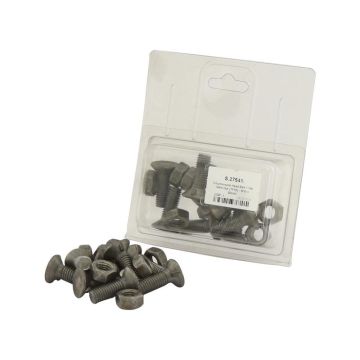 Boulon de charrue M10 x 30 8,8 noir 1 came + écrou 8 pièces Agripak