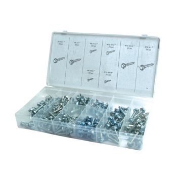 Assortimentsdoos zelftappende schroeven zeskant 4 - 5x12.5 - 25.5 verzinkt Assortimentsdoos