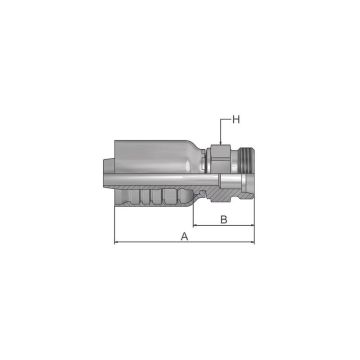 Parker Metrisch Slang Aansluiting 1'' x M36 x 2 Man Recht Zware Serie