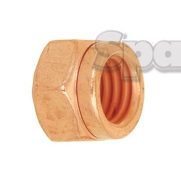 Ecrou en cuivre, Dim. : M8x1.25mm (Din 88105) Métrique Grossier
