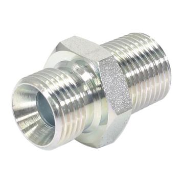 Hydraulisch verloopstuk 1/2'' NPTF Man x 3/8'' BSP Man