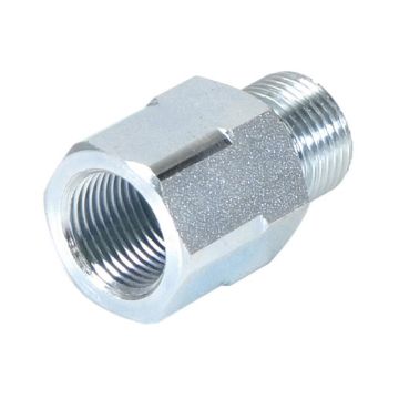 Hydraulisch verloopstuk 3/8'' BSP Man x 3/8'' BSP Vast Vrouw