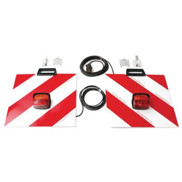 Halogeen Waarschuwingsborden met verlichting 12V, rechts / links