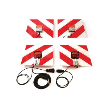 Halogeen Waarschuwingsborden met verlichting 12V, rechts / links