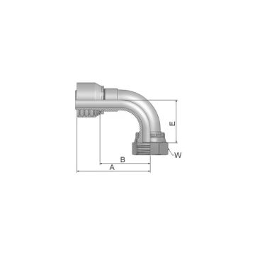 Parker ORFS Perspilaar 1/4'' x 11/16'' - 16TPI Vrouw Wartel 90°