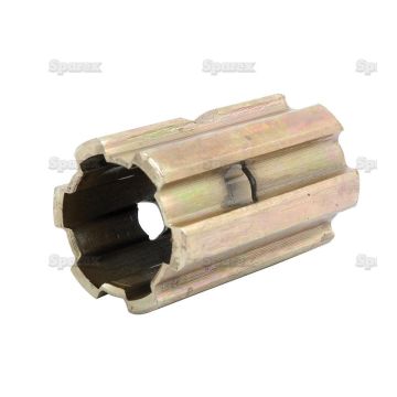 Aftakas Verlengstuk met spiebanen - Spiebaan inwendig 1 1/8'' - 6 x Spiebaan uitwendig 1 3/8'' - 6