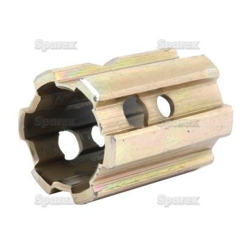 Aftakas Verlengstuk met spiebanen - Spiebaan inwendig 1 1/8'' - 6 x Spiebaan uitwendig 1 3/8'' - 6