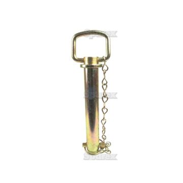 Goupille d'attelage avec chaîne et goupille de verrouillage, goupille Ø22mm, longueur utile : 157mm.