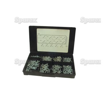 Assortimentsdoos zelftappende schroeven zaagsnede 2.9 - 5.5 x 13 - 25 verzinkt DIN or Standard No. DIN 7971B