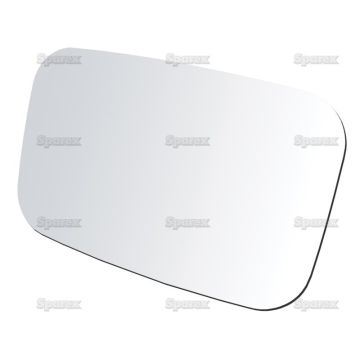 Spiegelglas - Rechteckig, (gebogen), 203 x 130mm