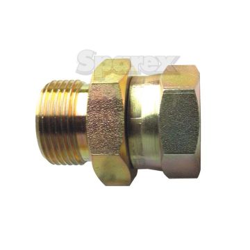 Hydraulisch verloopstuk 3/8'' BSP Man x 1/2'' BSP Wartelmoer, vrouwelijk