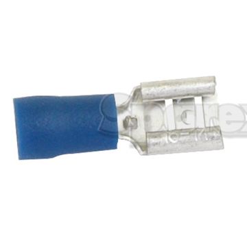 Connecteur plat, décharge de traction simple, - Femelle, 6.3mm, Bleu (1.5 - 2.5mm)