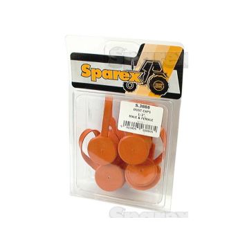 Bouchon anti-poussière 1/2'' Orange pour partie mâle|femelle (4 pièces Agripak)