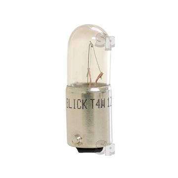 Gloeilamp (Gloeidraad) T4W, 12V, 4W, BA9s (Doos 1 stk.)