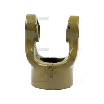 Aftakas Spiebaangaffels met stelbout (Afm. Kruisstuk: 23.8 x 61.2mm) Boring Ø1 3/8'', Sleutelmaat: 5/16''.