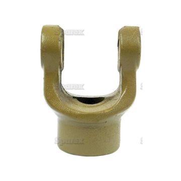 Aftakas Spiebaangaffels met stelbout (Afm. Kruisstuk: 30.2 x 92mm) Boring Ø1 1/4'', Sleutelmaat: 5/16''.
