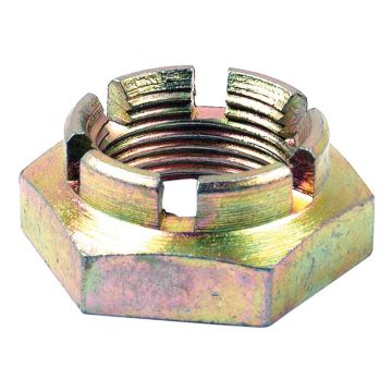 Écrou couronne bas 1-1/4'' UNF classe 8 zingué DIN 935