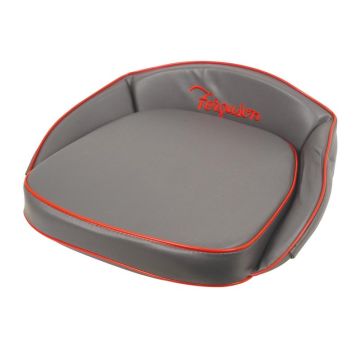 Stoelkussen - Grey with Red Trim