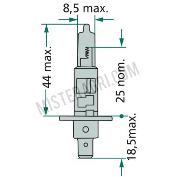Ampoule halogène, 12V 55W, H1