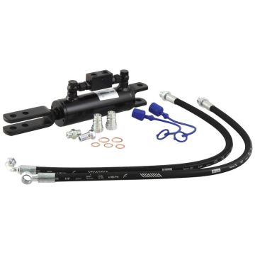 Hydraulische stabilisator (Met: Slangen) -  Vork Gat Ø 16mm -  Vork Gat Ø 16mm - Min. Lengte: 390mm, Cylinder binnen Ø: 63mm.