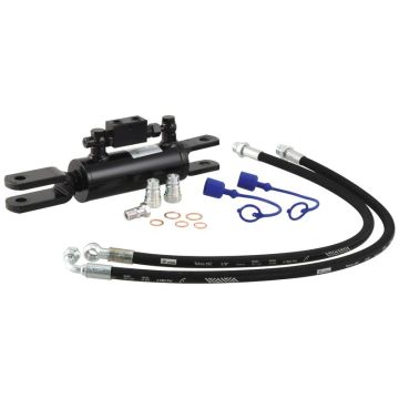 Hydraulische stabilisator (Met: Slangen) -  Vork Gat Ø 19mm -  Vork Gat Ø 18mm - Min. Lengte: 370mm, Cylinder binnen Ø: 63mm.