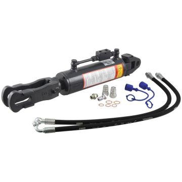 Hydraulische stabilisator (Met: Slangen) -  Scharnier Ø 25.5mm -  Vork Gat Ø 29x60mm - Min. Lengte: 680mm, Cylinder binnen Ø: 90mm.