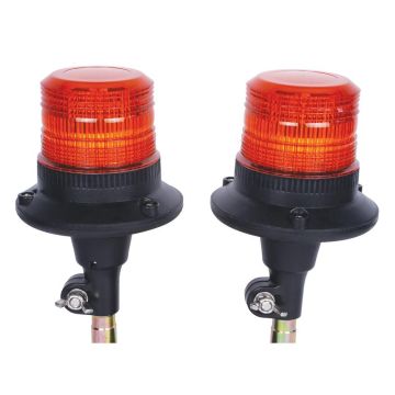 LED Zwaailamp, Oranje, Pin Flexibele 12-24V Set van 2