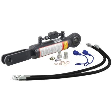 Hydraulische stabilisator (Met: Slangen) -  Kogel Ø 40mm -  Vork Gat Ø 28mm - Min. Lengte: 540mm, Cylinder binnen Ø: 70mm.