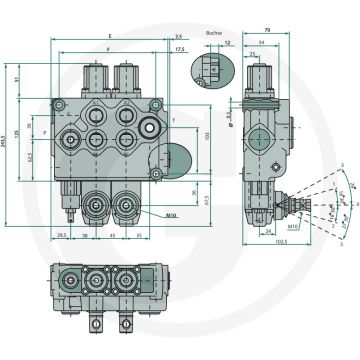 Walvoil Monoventiel SD11-1-P-18L-AET