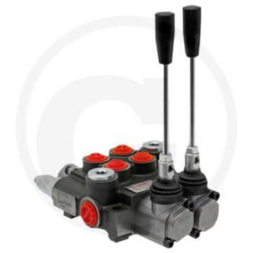 Vanne monobloc 2x DW (A-B fermé, retour par ressort)