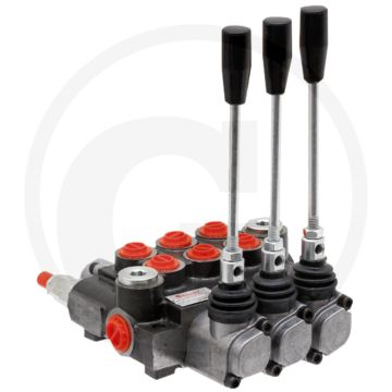 Vanne monobloc 3x DW, (A-B fermé, retour par ressort)