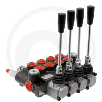 Monoblokventiel 4x DW, (A-B gesloten/ veerretour)