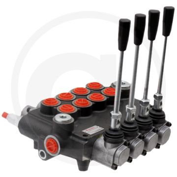 Monoblokventiel 4x dw (A-B gesloten, veerretour)
