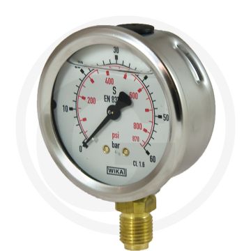 WIKA Manometer 60 bar Ø 63 mm - 1/4"