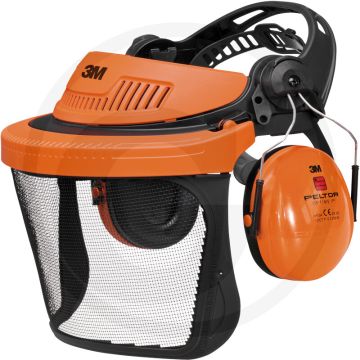 Peltor gehoor- en gezichtsbeschermingscombinati netvizier - kleur: oranje, isolatiewaarde (db): 26
